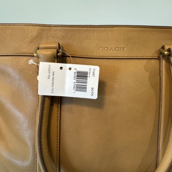 BLEECKER LEGACY LEATHER WEEKEND TOTE (COACH F70487), UNISEX, NWT - Picture 4 of 9